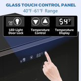 Beverage Refrigerator Cooler 4.5 Cu.Ft,145 Can Mini Fridge with Glass Door W58128BH