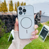 Laser-Cut Large-Window Lens Ring Magnetic Phone Case