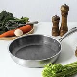 Stainless Steel Non-coated Household Frying Pan