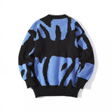 Color-blocked Irregular Wave-pattern Sweater For Men