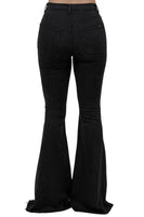 Bell Bottom Jean With Flame/Star Rhinestones