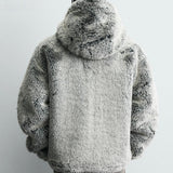 Hooded Faux Fur Jacket Coat