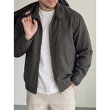 Old-money-style Vintage Stand-collar Utility Jacket