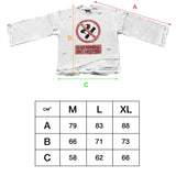 Round-neck Long-sleeve No Smoking Printed Top