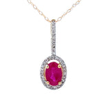 .45ct Ruby Diamond Fashion Pendants 10KT Yellow Gold