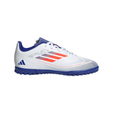 adidas F50 Club Turf J (Little Big Kid) Sneaker White/Solar Red/Lucid Blue 5 US Unisex