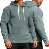 Mens Casual Sporty Loose-fit Hoodie With Pockets