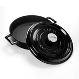 Lava Cast Iron Dutch Oven - 28cm Enameled Casserole Dish, Large Cooking Pot for Even Heat, Durable & Oven Safe