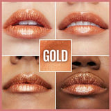 Maybelline New York Lifter Gloss - Moisturizing Lip Gloss with Hyaluronic Acid, Gold Shade