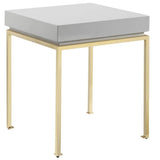 Bianca Nightstand Side Table Square Frame High Sheen Lacquer