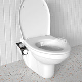 Bidet Attachment Non-Electric Fresh Water Sprayer with Self Cleaning Dual Nozzle