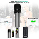 Bietrun Wireless UHF Metal Dual Handheld Dynamic Mic Karaoke System