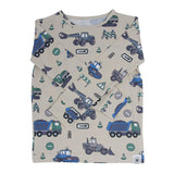 Trucks Diggers Construction Big Kid Pajama