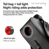 100% Waterproof Bike Saddle Bag with Light - 0.8L