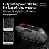 100% Waterproof Bike Saddle Bag with Light - 0.8L
