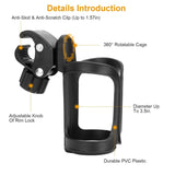 Bike Water Bottle Holder 360° Rotating Drink Cup Cage
