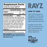 BIORAY RAYZ All Systems Glow, Raspberry Flavor - 2 fl oz - Convenient Source of Vitamins & Minerals for Teens 12-18 Years Old