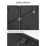 Black Car Seat Protector Pad with Red Stitching