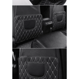 Black Car Seat Protector Pad with Red Stitching