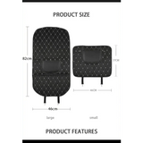 Black Car Seat Protector Pad with Red Stitching