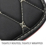 Black Car Seat Protector Pad with Red Stitching