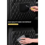 Black Car Seat Protector Pad with Red Stitching