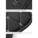 Black Car Seat Protector Pad with Red Stitching