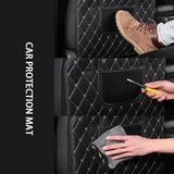 Black Car Seat Protector Pad with Red Stitching
