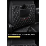 Black Car Seat Protector Pad with Red Stitching