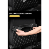 Black Car Seat Protector Pad with Red Stitching
