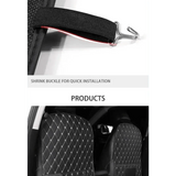 Black Car Seat Protector Pad with Red Stitching