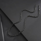 Black Chain Style Titanium Steel Fashion Necklace for Men