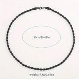 Black Chain Style Titanium Steel Fashion Necklace for Men