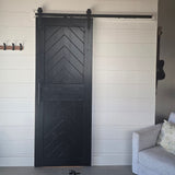 Pine Wood Fishbone Modern DIY Barn Door