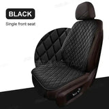 Black Quilted Leather Car Seat Covers