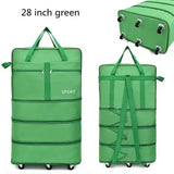 Black Rolling Foldable Luggage Bag Ultimate Travel Companion