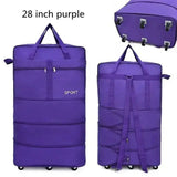 Black Rolling Foldable Luggage Bag Ultimate Travel Companion