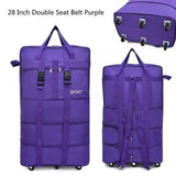 Black Rolling Foldable Luggage Bag Ultimate Travel Companion
