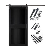 Vertical Slat Barn Door Kit | Black Hardware