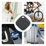 Black Square Bluetooth Long Distance Tracker