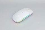 Black USB Rechargeable RGB LED Wireless Mouse