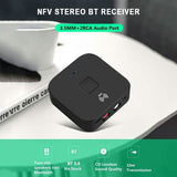 Black Wireless Bluetooth Receiver 5.0 aptX LL RCA NFC 3.5mm Jack Aux Audio Adapter
