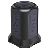 Power Strip Tower with 9 AC-Outlets and 4 USB Charging Ports Switch Control