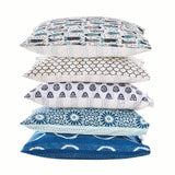 Hand Stitched Block Print Kantha Pillow Sham Pairs