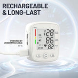 Blood Pressure Monitor Digital Wrist BP Machine Automatic BP Cuff with 2 Users 180 Memory Voice Large LCD Display