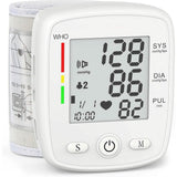 Blood Pressure Monitor Digital Wrist BP Machine Automatic BP Cuff with 2 Users 180 Memory Voice Large LCD Display