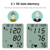 Blood Pressure Monitor Large LCD Display and Adjustable Wrist Cuff