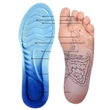 Blue and White Sports Insoles Breathable Shock Absorption, mens sports insoles