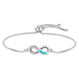 Blue Opal Adjustable Bolo Charm Bracelets