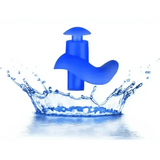 Blue Silicone Water Sports Earplugs Hypoallergenic